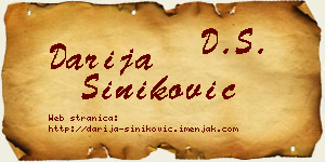 Darija Šiniković vizit kartica
